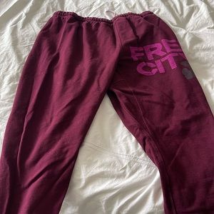 Freecity Burgundy Sweatpants